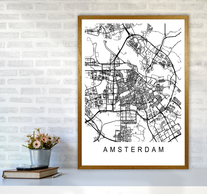 Amsterdam Map Art Print by Pixy Paper A1 Print Only