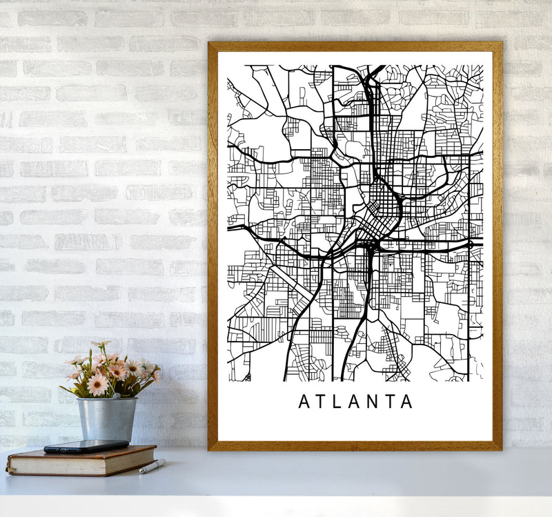 Atlanta Map Art Print by Pixy Paper A1 Print Only