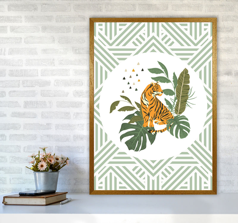 Wild Collection Aztec Tiger Art Print by Pixy Paper A1 Print Only