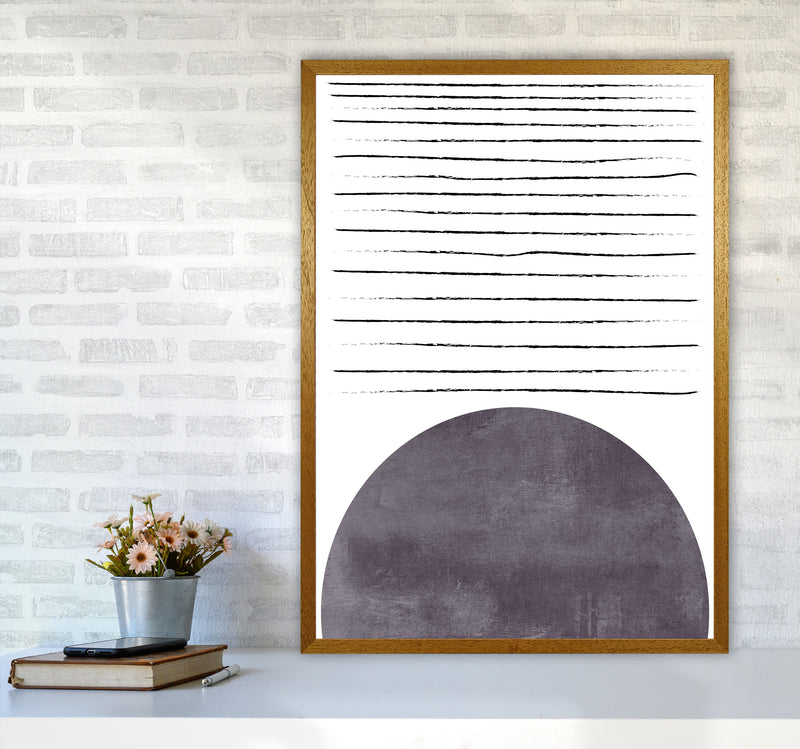 Sun lines pink cotton Art Print by Pixy Paper A1 Print Only