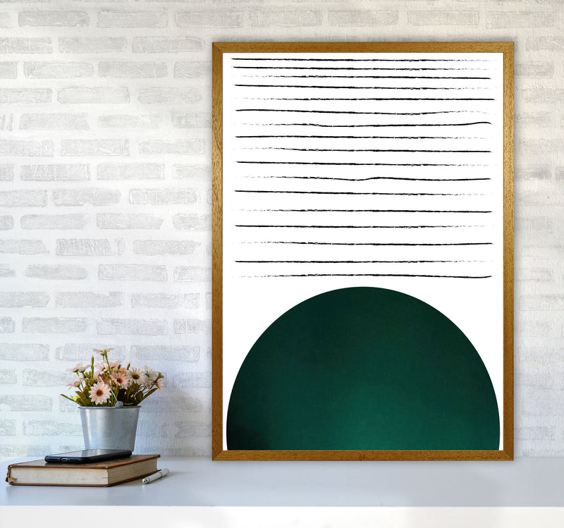 Sun lines emerald Art Print by Pixy Paper A1 Print Only