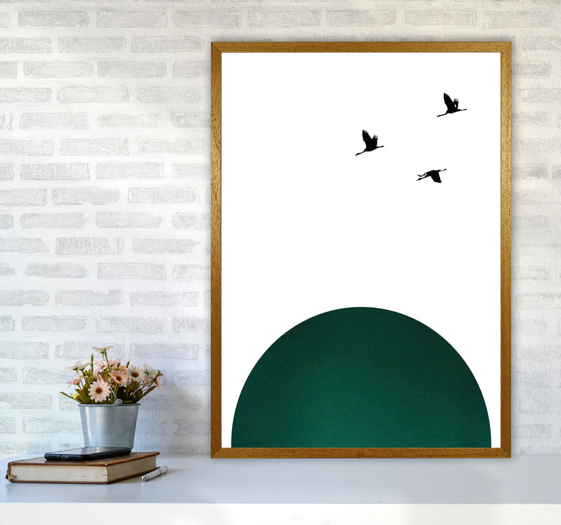 Rising sun emerald Art Print by Pixy Paper A1 Print Only