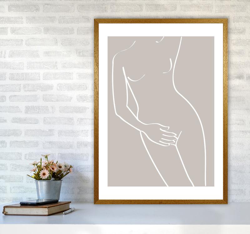 Inspired Stone Woman Silhouette Line Art Art Print by Pixy Paper A1 Print Only