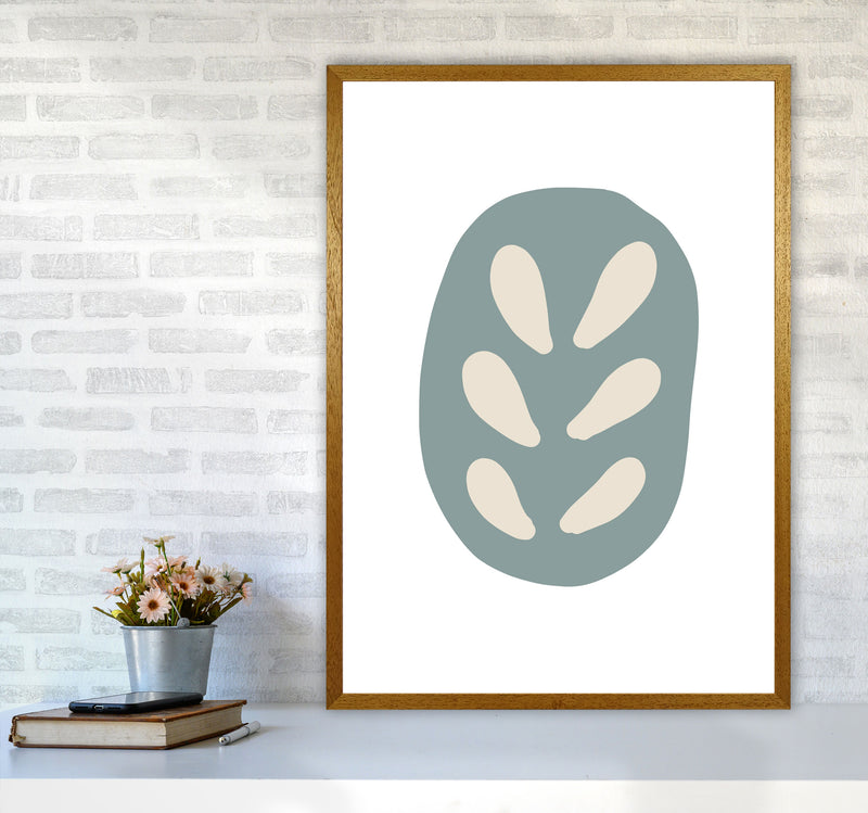 Inspired Teal Floral Abstract Art Print by Pixy Paper A1 Print Only