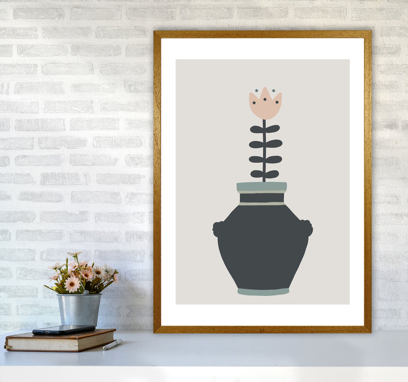 Inspired Plant Pot Stone Art Print by Pixy Paper A1 Print Only