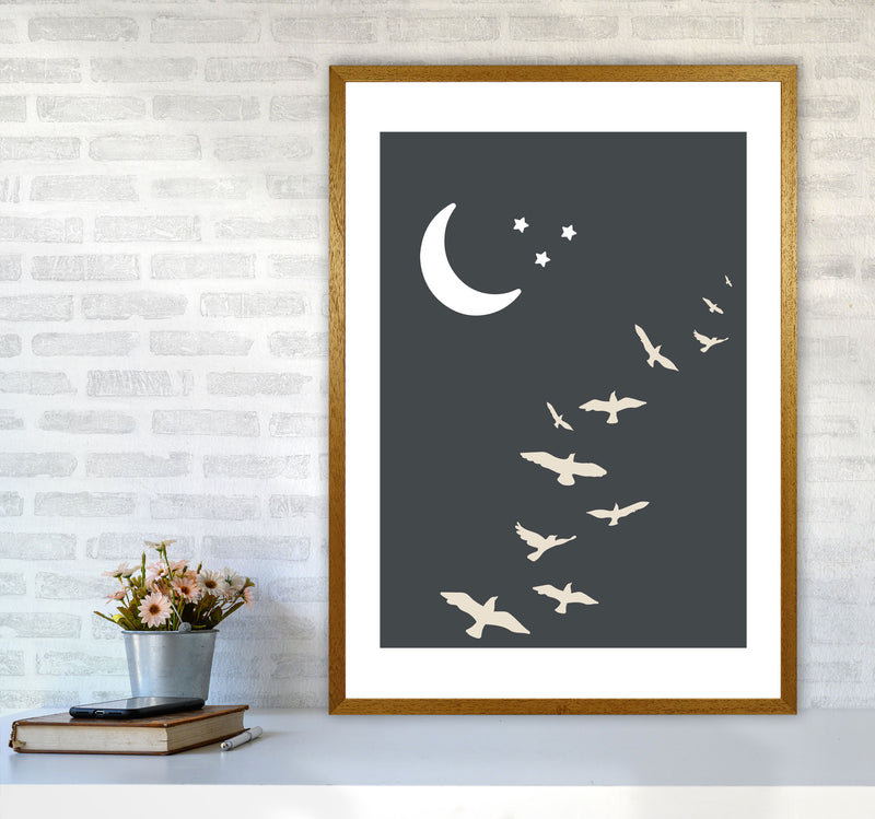 Inspired Off Black Night Sky Art Print by Pixy Paper A1 Print Only