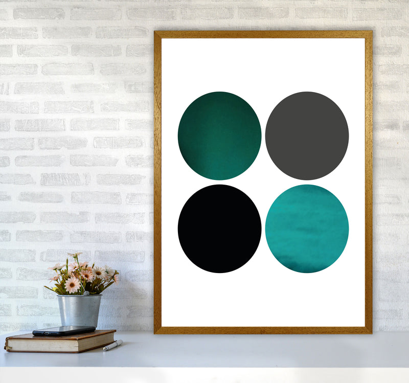 Circles Emerald Art Print by Pixy Paper A1 Print Only
