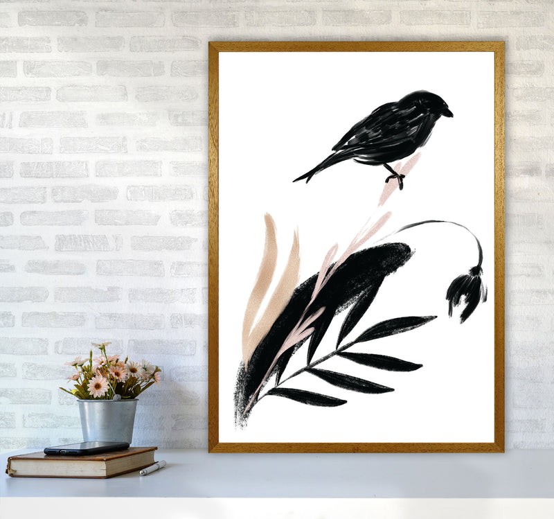 Delicate Floral Bird 04 Art Print by Pixy Paper A1 Print Only