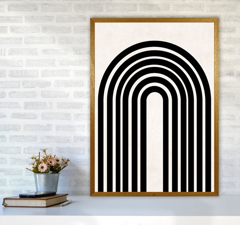 Black rainbow Art Print by Pixy Paper A1 Print Only