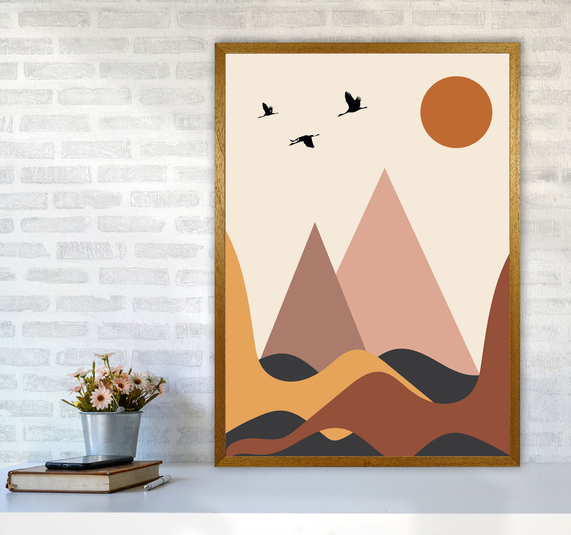 Autumn Mountains abstract Art Print by Pixy Paper A1 Print Only
