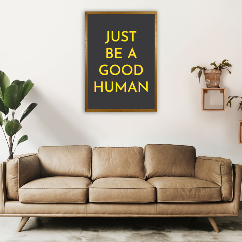 Just Be A Good Human Neon Art Print by Pixy Paper A1 Print Only