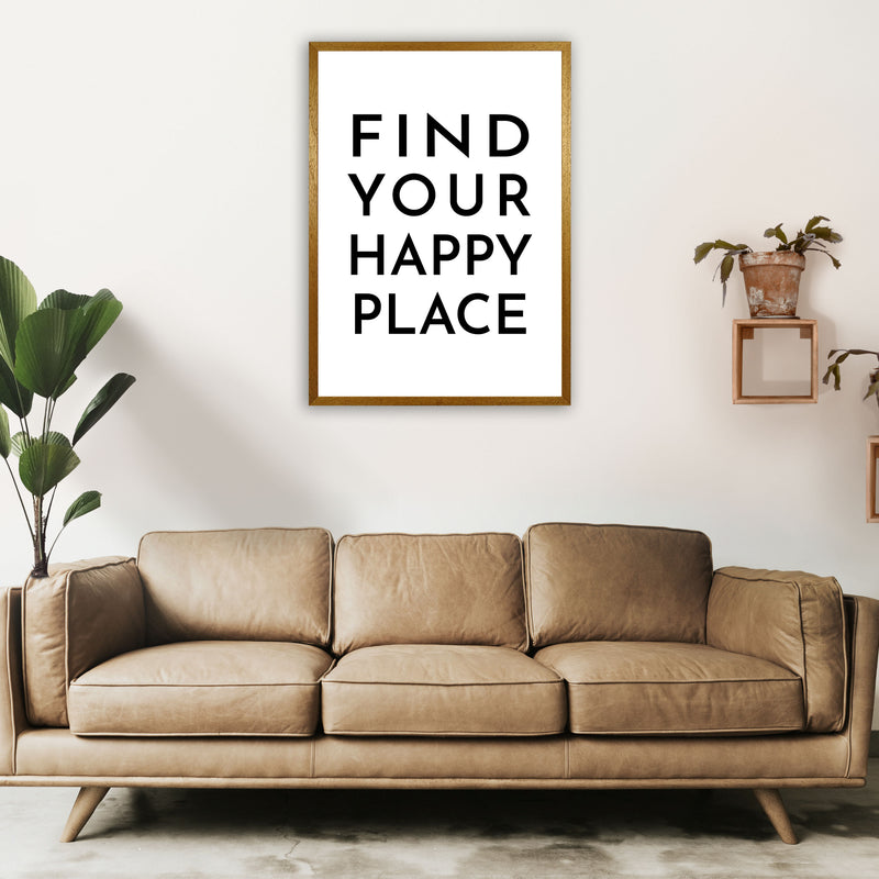Find Your Happy Place Typography Art Print by Pixy Paper A1 Print Only