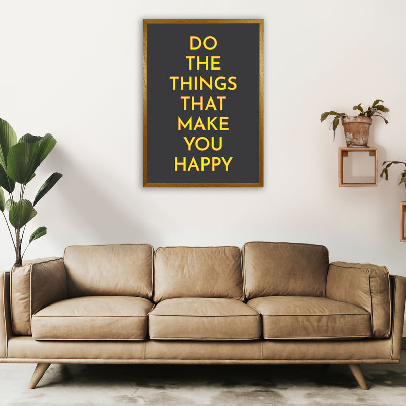 Do The Things That Make You Happy Neon Art Print by Pixy Paper A1 Print Only