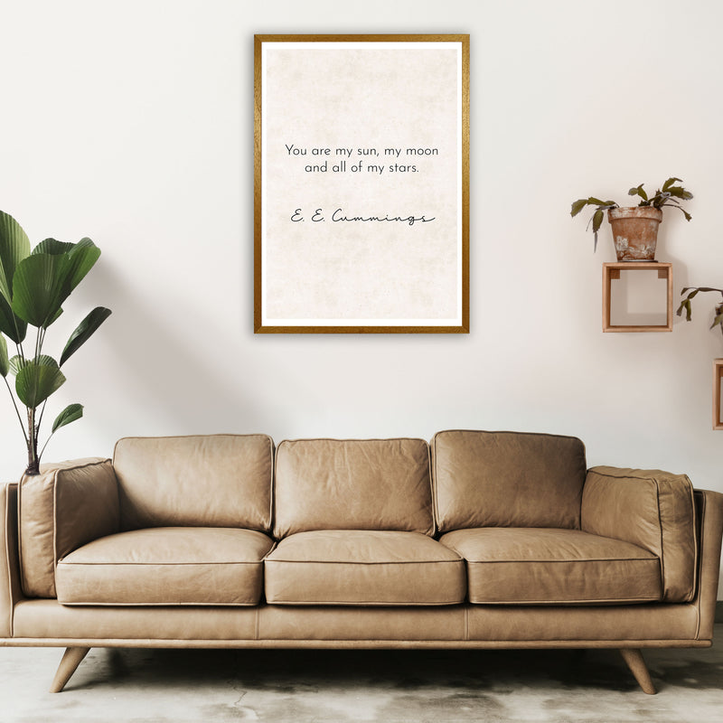 You Are My Sun - Cummings Art Print by Pixy Paper A1 Print Only