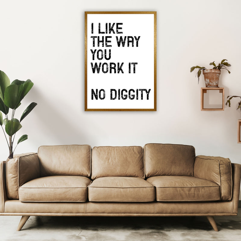 No Diggity Art Print by Pixy Paper A1 Print Only