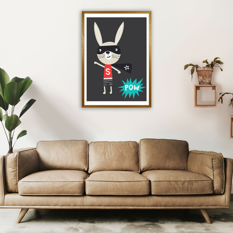 Superhero bunny Art Print by Pixy Paper A1 Print Only