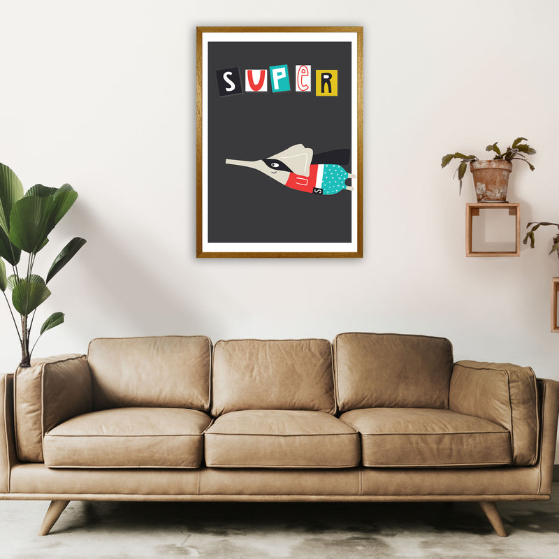 Super elephant Art Print by Pixy Paper A1 Print Only