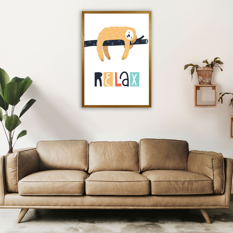 Relax sloth Neutral kids Art Print by Pixy Paper A1 Print Only