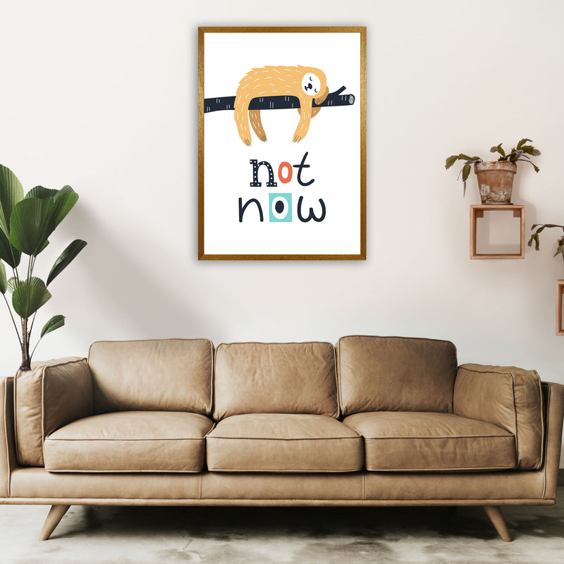 Not now sloth Art Print by Pixy Paper A1 Print Only