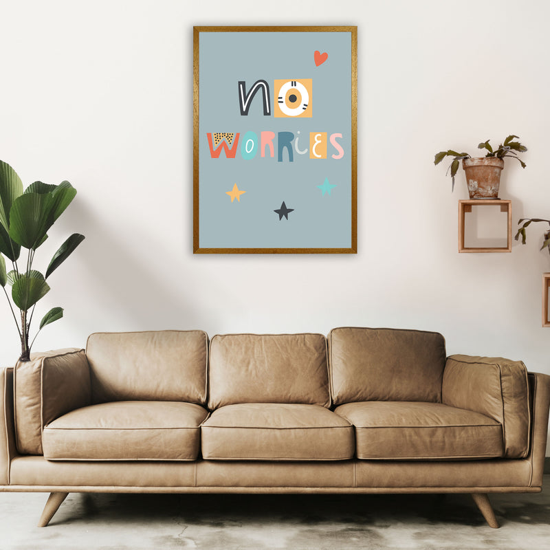 No worries Neutral kids Art Print by Pixy Paper A1 Print Only