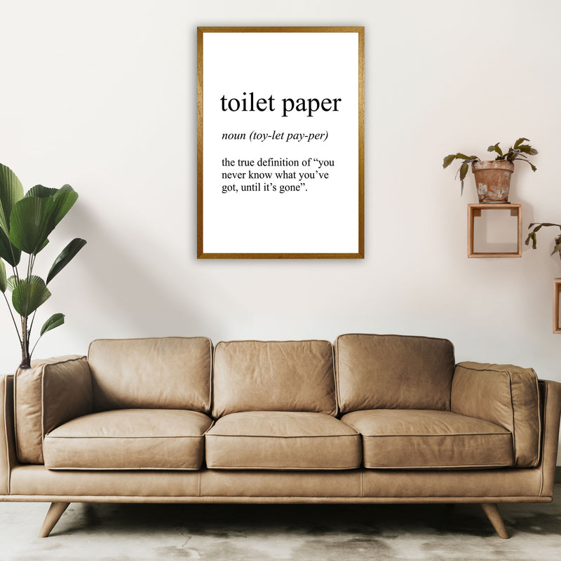 Toilet Paper Definition Art Print by Pixy Paper A1 Print Only