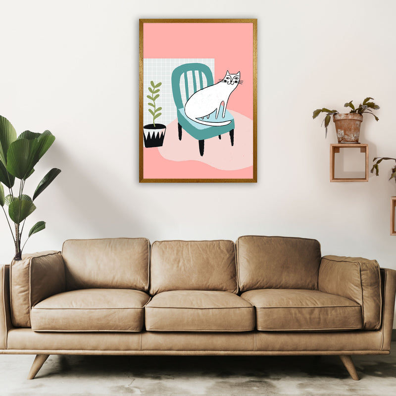 The Cat's Chair Art Print by Pixy Paper A1 Print Only