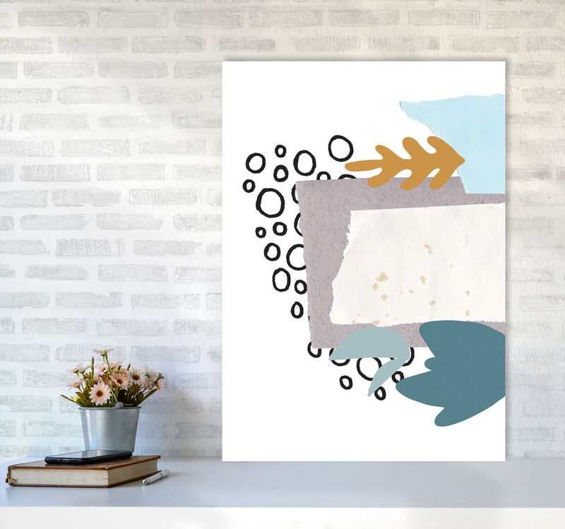 Reef Shapes Abstract 2 Modern Print A1 Black Frame
