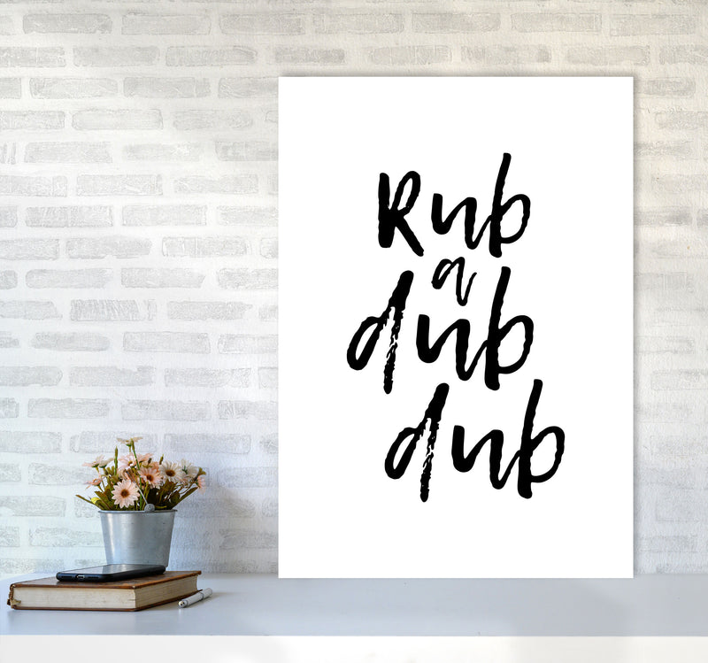 Rub A Dub Dub, Bathroom Modern Print, Framed Bathroom Wall Art A1 Black Frame