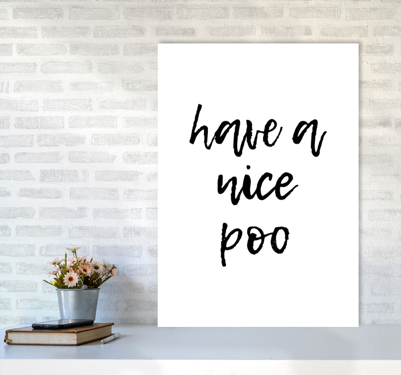 Have A Nice Poo, Bathroom Modern Print, Framed Bathroom Wall Art A1 Black Frame