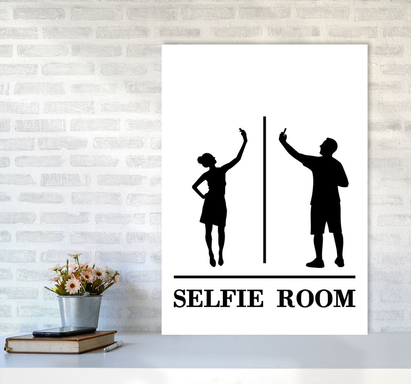 Selfie Room, Bathroom Modern Print, Framed Bathroom Wall Art A1 Black Frame