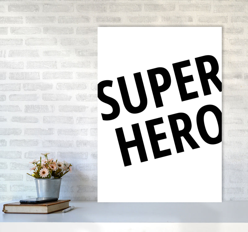 Superhero Framed Nursey Wall Art Print A1 Black Frame