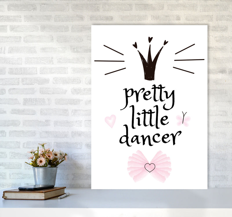 Pretty Little Dancer Framed Nursey Wall Art Print A1 Black Frame