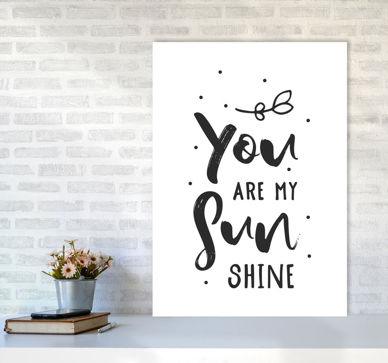 You Are My Sunshine Black Modern Print A1 Black Frame