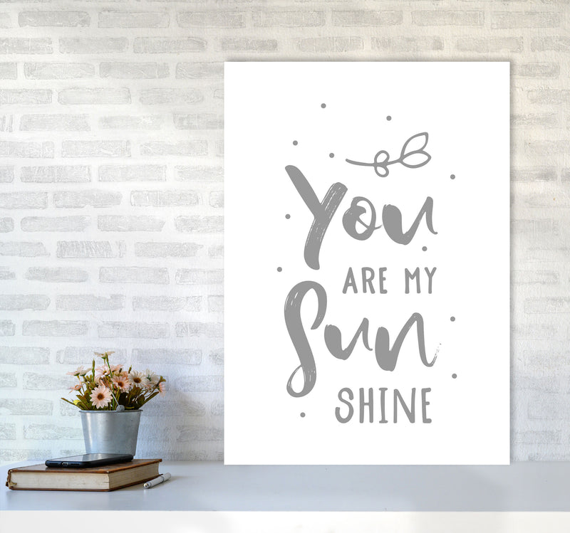 You Are My Sunshine Grey Modern Print A1 Black Frame