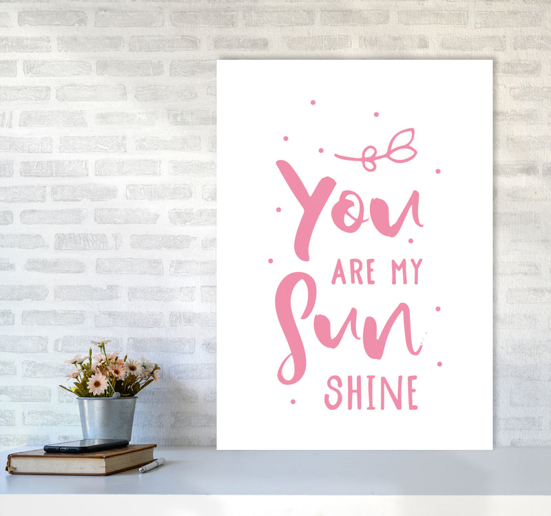 You Are My Sunshine Pink Modern Print A1 Black Frame