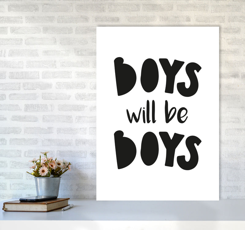 Boys Will Be Boys Framed Nursey Wall Art Print A1 Black Frame