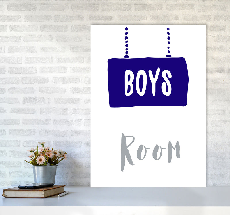 Boys Room Navy Framed Nursey Wall Art Print A1 Black Frame