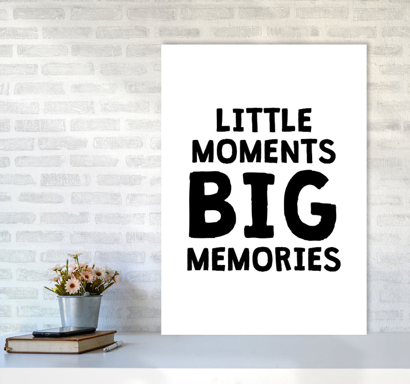 Little Moments Big Memories Black Framed Nursey Wall Art Print A1 Black Frame