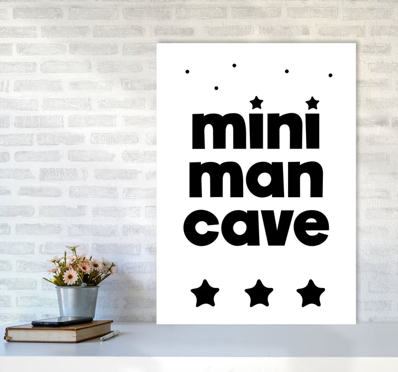 Mini Man Cave Black Framed Nursey Wall Art Print A1 Black Frame