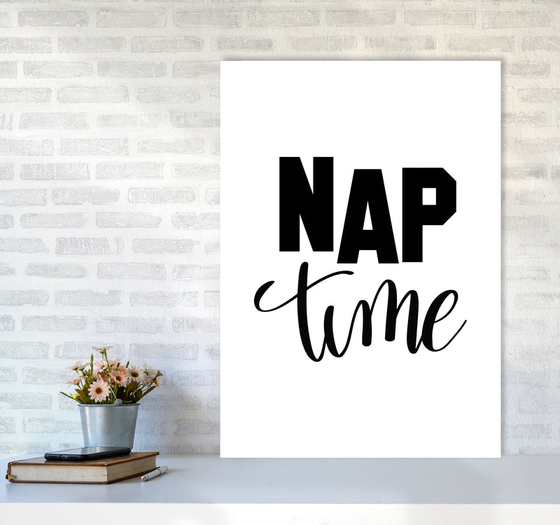 Nap Time Black Framed Typography Wall Art Print A1 Black Frame