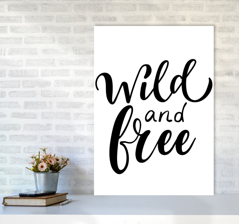 Wild And Free Modern Print A1 Black Frame