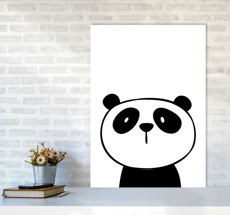 Scandi Panda Framed Nursey Wall Art Print A1 Black Frame