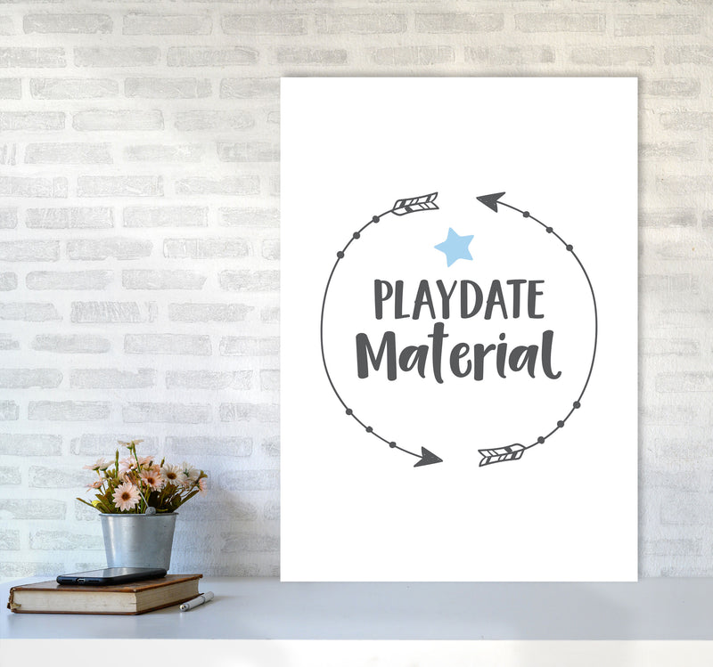 Playdate Material Framed Typography Wall Art Print A1 Black Frame