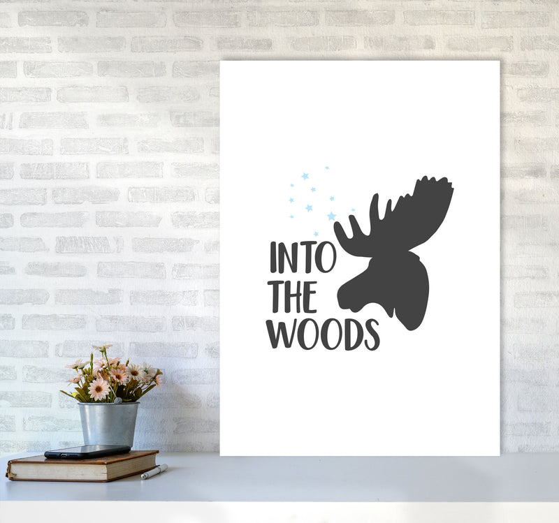 Into The Woods Framed Typography Wall Art Print A1 Black Frame