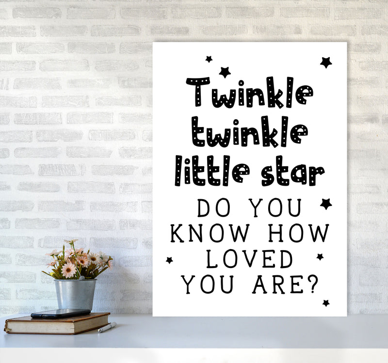 Twinkle Twinkle Little Star Black Framed Nursey Wall Art Print A1 Black Frame