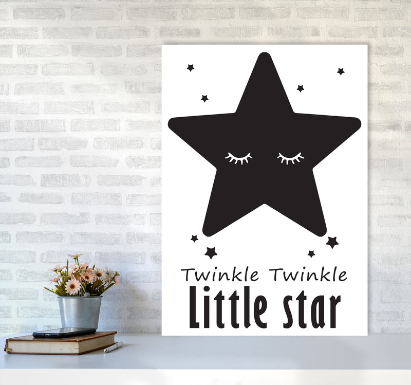 Twinkle Twinkle Little Star Framed Nursey Wall Art Print A1 Black Frame
