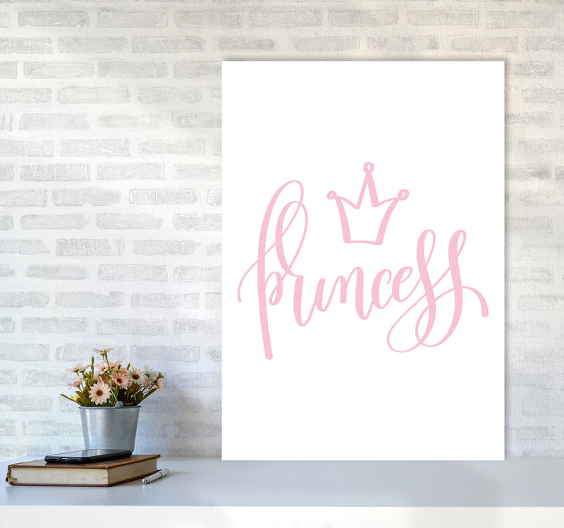 Princess Pink Framed Nursey Wall Art Print A1 Black Frame