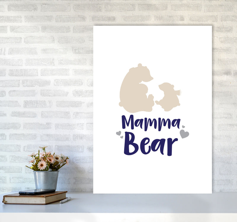 Mama Bear Framed Nursey Wall Art Print A1 Black Frame