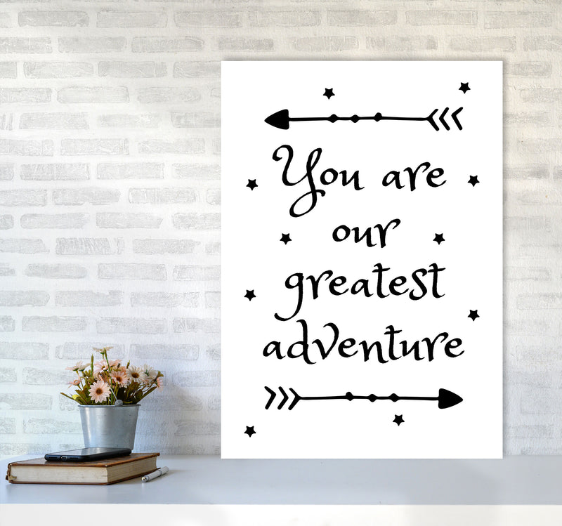 You Are Our Greatest Adventure Black Modern Print A1 Black Frame