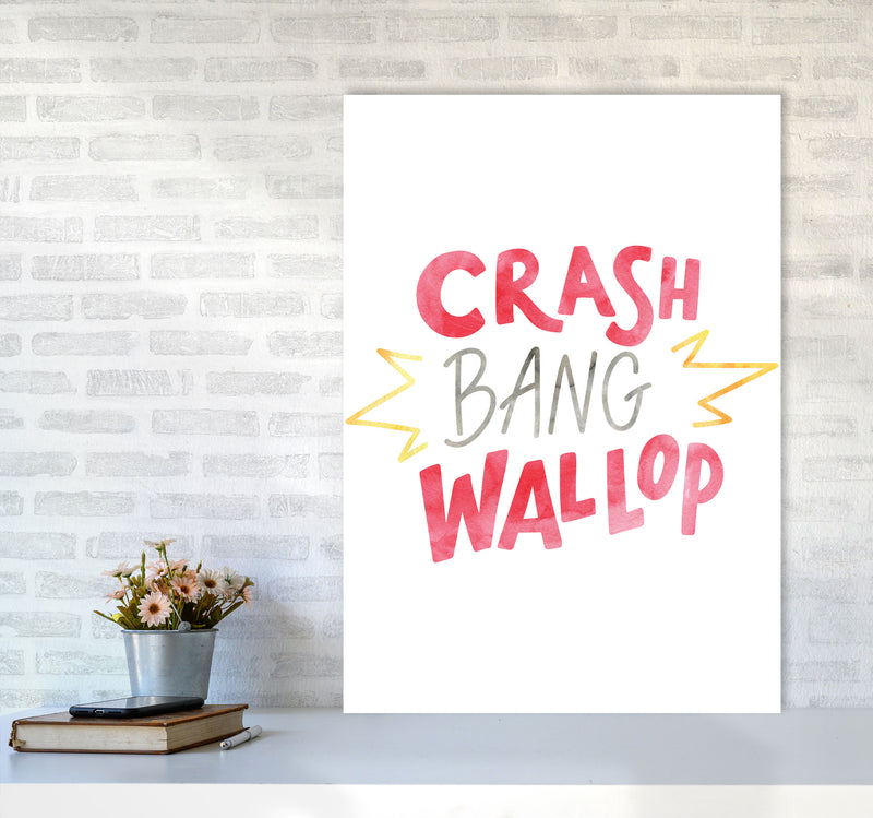 Crash Bang Wallop Watercolour Modern Print A1 Black Frame